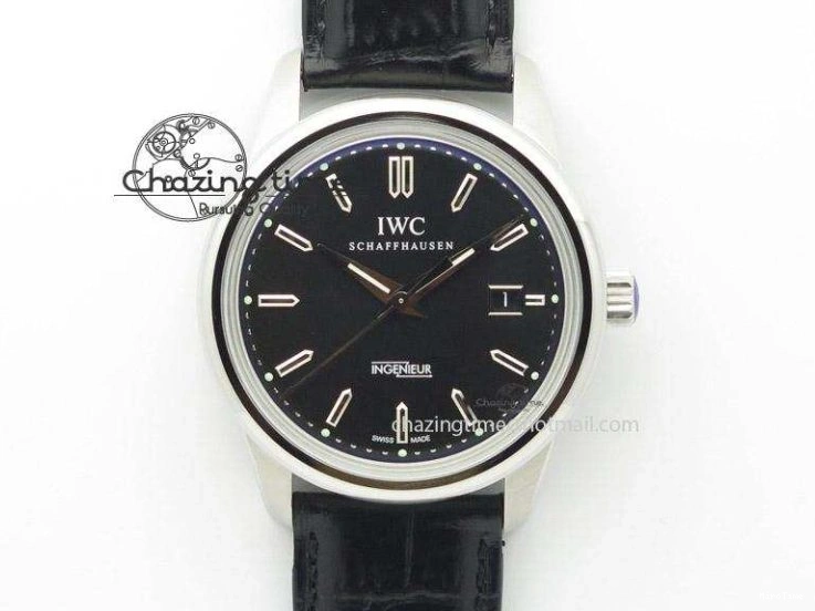 MIROTIME 0501 Mark XVIII IW327001 SS Mk Maker Best Edition Black Dial On Black Leather Strap A SunProtective 7299